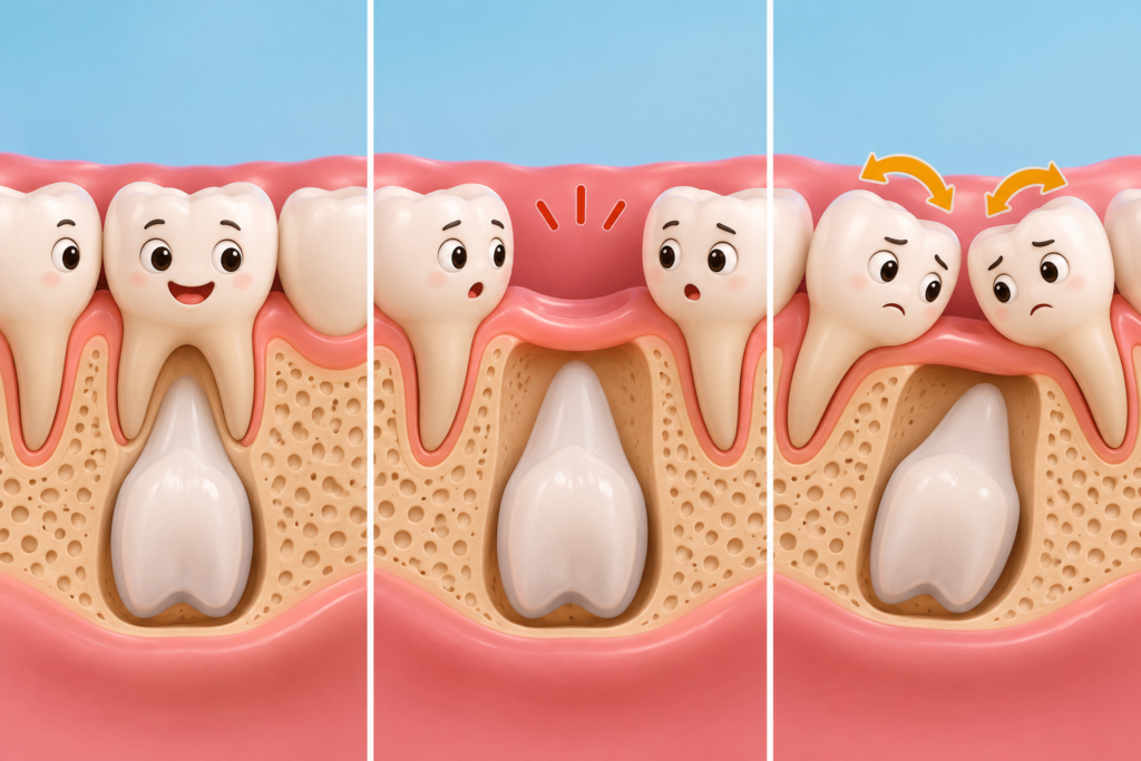 Troca dos dentes